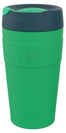 KeepCup Helix Thermal | Reusable Stainless Steel Coffee Cup | Double-Walled, Vacuum Insulated, Travel Mug with Fully Sealed Twist-Fit Sipper Lid, BPA & BPS Free | Large 16oz / 454ml | Calenture