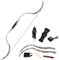Takedown Recurve Bogen Handgefertigter Traditioneller Bogen 25lbs Langbogen Kit Jagd Recurve Bogen aus Holz für Jugendliche Anfänger und Erwachsene (Grau)