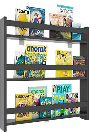 VCM Holzregal hängend | platzsparendes Kinder Regal | Maße: H. 80 x B. 70 x T. 10 cm | Elegantes Regal hängend | Aufbewahrungsregal | Bücherregal | Wandboard - Kidos