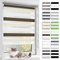 BelleMax Doppelrollo Klemmfix ohne Bohren & mit Bohren, 110x120cm(BxH), Weiß Creme Braun, Duo Rollo, Sonnenschutz lichtdurchlässig Blickdicht, Klemmrollo Fensterrollo, Rollos für Fenster und Tür