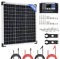 50W Monokristallines Solarpanel kit 12 V Solarmodul + 30A Solarladeregler + Solarkabel + Z-Befestigungsklammern +Solar Schraubenschlüssel für Wohnmobil,Wohnwagen,Haushalt und Off-Grid-System
