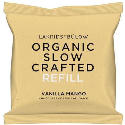 LAKRIDS BY BÜLOW - Mango Vanilla Refill - 265g - Slow Crafted Bio-Lakritze umhüllt von Schokolade im Nachfüllbeutel