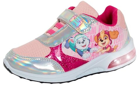 Paw Patrol Leuchtende Turnschuhe für Mädchen, Skye, blinkende Lichter, Sportschuhe, Pumps, LED-Sneaker, rose, 25 EU