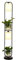 LSHTAR Floor Lamp Creative Flower Plant Stand, Fabric and Glass Lampshade Indoor Green Plant Potted Decor Floor Lamp, E27 Holder