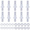 10 Confezioni 6mm Thru-Bulk Bulkhead Raccordi Portagomma Plastica Raccordi per Tubi Flessibili Raccordi Connettore Tubo per Acquario Giardino Laboratorio