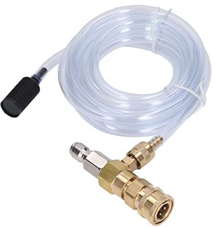 Chemical Injector, Chemical Injector Set Brass Stainless Steel Anti Fade Corrosion Resistant 5000PSI with 9.8ft Tube for Pressure Washer