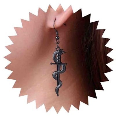 Atentuyi Boho Rock Gothic Kreuz Ohrringe - Schwarz Baumeln Ohrringe Punk Vintage Schmuck Für Frauen Und Mädchen