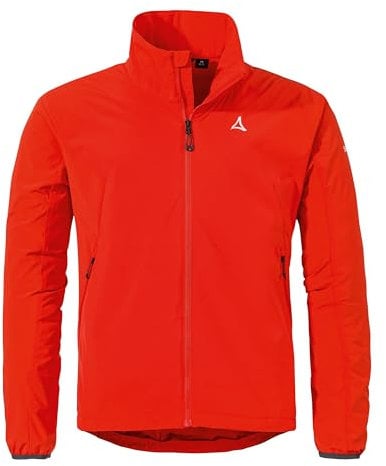 Schöffel Herren Ins Jacket Style Salza MNS, funktionale Fahrrad Regenjacke mit 4-Wege-Stretch, MTB Jacke mit vorgeformter Passform und Belüftungsöffnungen, poinciana, 48