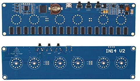 Fafeicy Nixie Tube Clock Board, Nixie Tube Clock Control Board 7 Farben Leuchtendes Tube Clock Drive Board Modul, Industrie und Wissenschaft