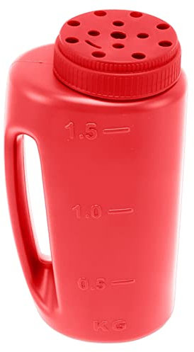 Hand-Düngerstreuer, Dicker Kunststoff-Hand-Grassamenstreuer, Samenspender für Samen, Schnee- und Eisschmelze, Salz (Rot)