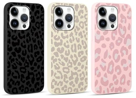 Yoedge 3 Stück Handyhülle für iPhone 14 Pro Max Hülle 6,7,Leopard Muster Design Frauen Mädchen Aesthetic Handyhülle Dünn Weich Schlanke Silikon TPU Flexible Stoßfest Schutzhülle für iPhone 14 Pro Max