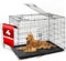 Hundetransportkäfig 3- türig, Größe S Hundetransportbox, Tiertransportbox, Hundebox, Hundekäfig, Auto Transportkäfig, Tier Reisebox Drahtkäfig für Hunde Welpe faltbar Schwarz