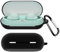 carinacoco Custodia in silicone per Sony WF-C500, con moschettone, morbida e flessibile, ultrasottile, antiurto, sottile, anti-caduta, per Sony WF-C500, colore: nero