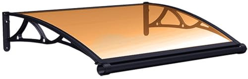 AZHANGYB Pensilina da Esterno Tenda da Pensilina in Policarbonato 80x220cm, Pensilina Tettoia per Porta Balcone Esterno Finestre Ingresso, Tettoia per Porta E Ingresso Protezione UV