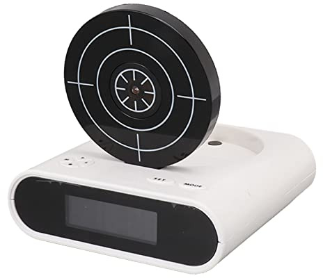 Digitaler Wecker, Kreativer Waffenwecker, Zielwecker, Schießwerkzeug-Wecker für Schwere Schläfer, LED-Anzeige, Elektronische Weckuhr für Zuhause, Schlafzimmer, Büro