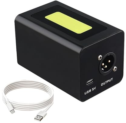 Mumuve Professionelle USB 48V Phantomspeisung Zuverlässige Netzteile Geeignet für Musikaufnahmen Kondensator Mikrofon Live Streaming