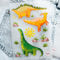 Stickly Bügelbilder Dino Rex A5-Set für Textilien zum Aufbügeln | Deko Stoffreparatur von T-Shirts, Jeans, Hoodies | Patches groß klein für Kinder, Babys