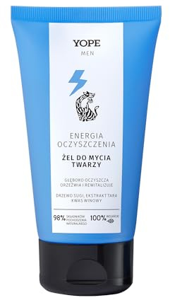 YOPE - Natürlicher Gesichtsgel für Männer - Vegan Dermatologisch Getestet Ohne Tierversuche Pflegend Sanft Reinigt Haut Feuchtigkeitspflegend Erfrischend Reaktivierend - 150 ml