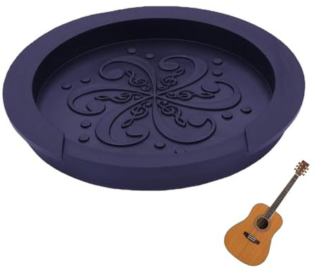 One Piece Reusable Guitar Soundhole Cover Elastic Soft Guitar Sound Cover Rubber Buster Dustproof Sound Hole Cover for Acoustic Classic Guitar