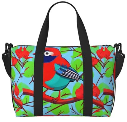 MYGANN Bunte Vögel, großes Fassungsvermögen, wasserdicht, 41 x 15 x 29 cm, für Outdoor-Aktivitäten, Reisen, Angeln, Jagd, Schwarz , Einheitsgröße