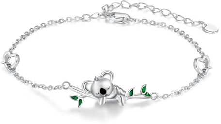 PARYFO Koala Armband 925 Sterling Silber Koala Bär Armbänder Koala Schmuck Weihnachten Geschenke für Frauen, Sterling Silber