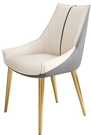 Meedlopia Küchen-Esszimmerstühle Wohnzimmerstühle, wasserdichter Leder-Seitenstuhl mit Füßen aus Kohlenstoffstahl für ESS- und Wohnzimmerstühle