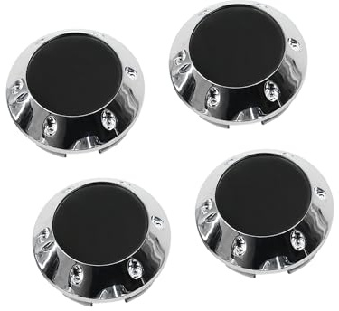A ABSOPRO 4Stk. Silber 68mm Auto Radmitte Radkappen Deckel mit schwarz Abzeichen Aufkleber Artikelaustausch