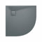 Aquariss SMC - Piatto doccia angolare effetto ardesia, 800 x 800 mm, colore: Antracite