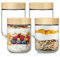 PanVibe EinmachgläSer mit Schraubdeckel - 4 Stück 500ml Meal Prep Overnight Oats Gläser mit Deckel, Wiederverwendbare Joghurtgläser mit Schraubverschluss, Luftdichte Marmelade Vorratsgläser