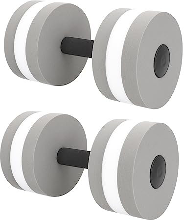 BESPORTBLE Haltères Aquatiques Interactifs Gris Blanc en Eva Haltères Portables pour Exercices Aquatiques Résistance pour Rééducation Et Fitness en Piscine