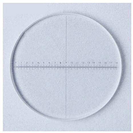 Mikroskop NO.923 Optisches Glas DIV 0,1 mm Mikrometer-Kreuzlinien-Okular-Strichplatte for Mikroskop(26mm)
