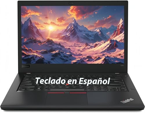 Lenovo ThinkPad T480 Business Laptop, 14 Pulgadas FHD (1920x1080), Intel i5-8350U, 16GB RAM, 512GB SSD, Teclado en Español, Windows 10 Pro (reacondicionado)