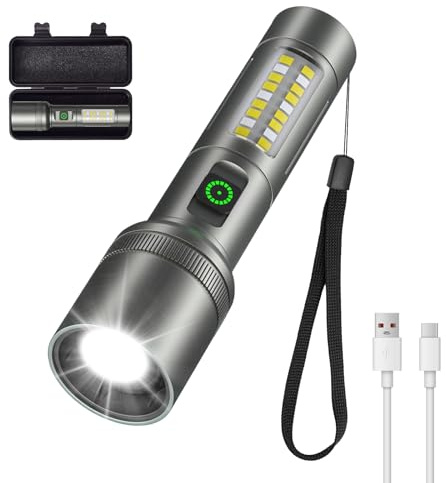 ErayLife Linternas LED con Zoom Ajustable, 6 Modos, Recargable, 2000 LM | Mini EDC, autonomía de 12 horas, IPX4, aluminio, ideal para acampada, senderismo y situaciones de emergencia