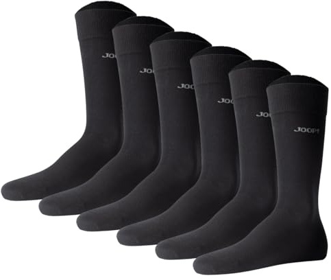 Joop! Unisex Socken, 6er Pack - Premium Essential Organic Cotton Socks, Logo, einfarbig