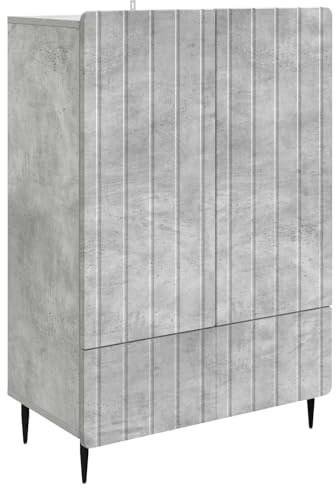 vidaXL Sideboard Betongrau 66 x 34,5 x 97 cm Holzwerkstoff, Eleganter Sideboard, viel Stauraum, praktische Möbel, modernes Design, effektive Wohnzimmereinrichtung