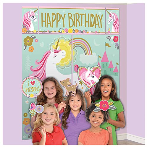 Magical Unicorn Wall Decoration with Photo Props (17 pc)