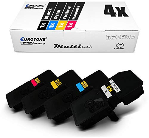 4X Eurotone Toner für Kyocera Ecosys P 5026 wie TK-5240 TK5240 Set Schwarz Blau Rot Gelb