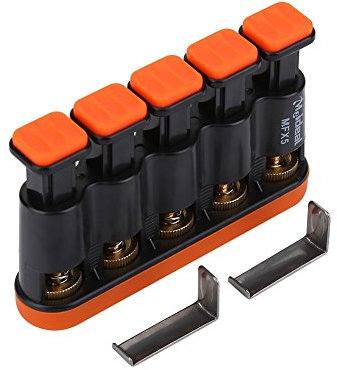 Dilwe Finger Exerciser, Finger Trainer Variable Hand Finger Stärke Tension Exerciser Griff für Klavier Gitarre(Orange)