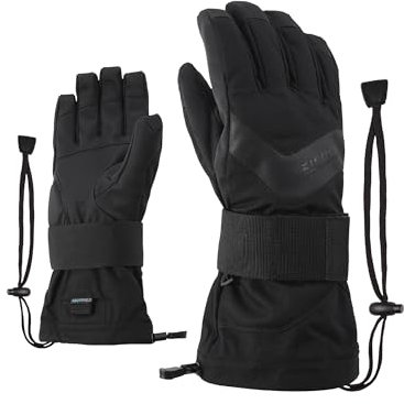 Ziener Erwachsene MILAN AS glove SB Snowboard-Handschuhe, black hb, 8 (M)