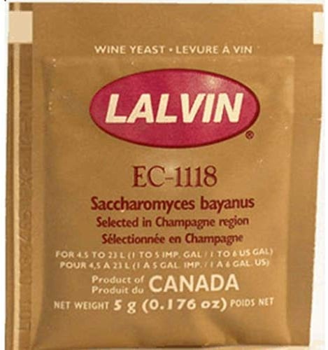 Lalvin Sparkling Wine Yeast EC-1118 Sachet 5g - Ideal for Making Cider and Champagne Style Wines