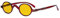Eyekepper Blaulicht-Schuztbrille - Anti-Computer-Bildschirm Blendung, UV-Strahlung schutz Rund Brillen für Damen und Herren. Benrsteinfarbiger Filtergläser mit Federscharnieren - Rot +1.00