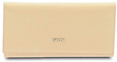 GIUDI ® - Damen-Geldbörse aus Kalbsleder mit Gesäßtasche, Echtleder, Kartenfach, Geldbörse, Made in Italy