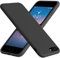Vooii für iPhone 8 Plus Hülle, iPhone 7 Plus Hülle, Weiches Silikon Gel Rubber Bumper Case Mikrofaser Futter Hartschale Stoßfest Ganzkörper Schutzhülle Cover für iPhone 7 Plus /8 Plus - Schwarz