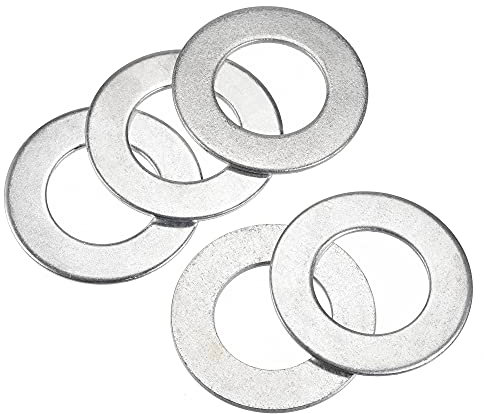 sourcing map Arandela plana de acero al carbono para tornillo de 70 mm x 40 mm x 3 mm, 5 unidades