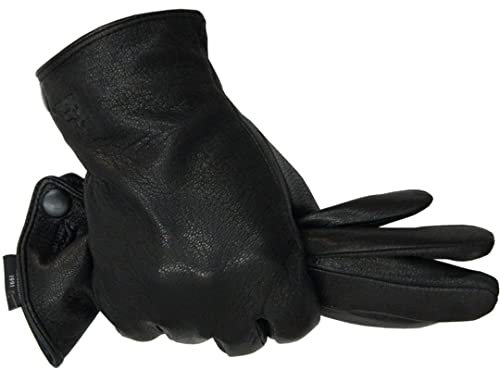 KMMBBTY Winter Man Wasserdichte Lederhandschuhe Herren Warme Weiche Herren Arm Ärmel Handschuhe mit Fell Wollfutter Operating The Phone 13