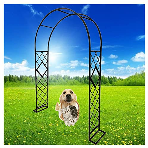 Rosenbogen Hochzeit Deko Gartenbogen Metall Torbogen für Kletterpflanzen, Rankhilfe wetterfest Rankenbogen Schwer Rundbogen für Garten Rose Terrasse, Höhe 230cm (Größe : 260x230cm)