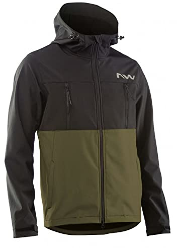 Northwave Easy Out Softshell Gravel Fahrrad Winterjacke schwarz/grün 2026: Größe: XXL (54)