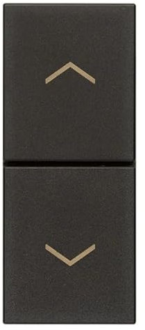 Vimar 30062.G LINEA Due pulsanti interbloccati 1P NO + 1P NO 10 A 250 V~, con frecce direzionali, nero