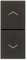 Vimar 30062.G LINEA Due pulsanti interbloccati 1P NO + 1P NO 10 A 250 V~, con frecce direzionali, nero