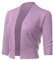 Allsense Damen-Bolero, 3/4-Ärmel, vorne offen, gestrickt, bauchfrei, Lavendel, Klein